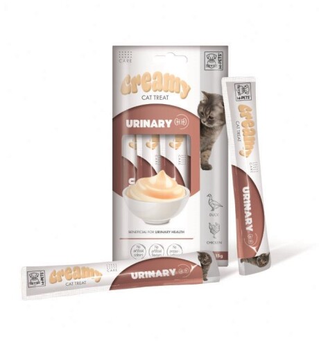 M-Pets Creamy Urinary Tavuklu ve Ördekli Kedi Ödülü 4x15 Gr - 2