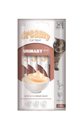 M-Pets Creamy Urinary Tavuklu ve Ördekli Kedi Ödülü 4x15 Gr - 1