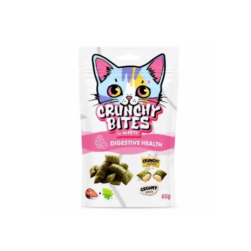 M-Pets Crunchy Bites Dıgestıve Health Sindirim Destekleyici Kedi Ödülü 60 Gr - 1