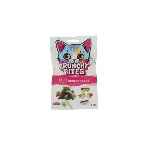 M-Pets Crunchy Bites Urinary Care Üriner Sistem Destekleyici Ton Balıklı ve Kedi Otlu Kedi Ödülü 60 Gr - 1