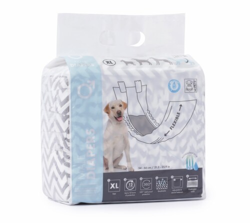 M-Pets Diapers Erkek Köpek Külotu Xl 12 Adet - 1