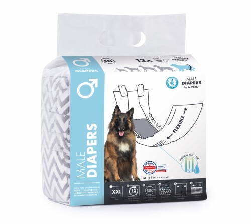 M-Pets Diapers Erkek Köpek Külotu Xxl 12 Adet - 1