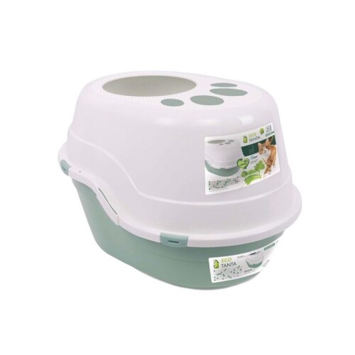 M-Pets Eco Tanta Üstten Girişli Kedi Tuvaleti 63x49x42 Cm Yeşil - 1