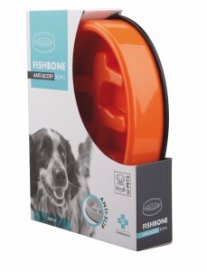 M-Pets Fishbone Kedi ve Köpekler İçin Turuncu Yavaş Yeme Mama Kabı 27,5x19,7x6 Cm - 5