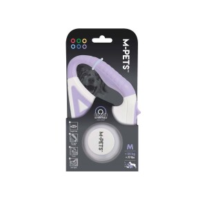 M-Pets Flash Ledli Mor Otomatik Şerit Köpek Gezdirme Tasması 5 Mt - M-Pets