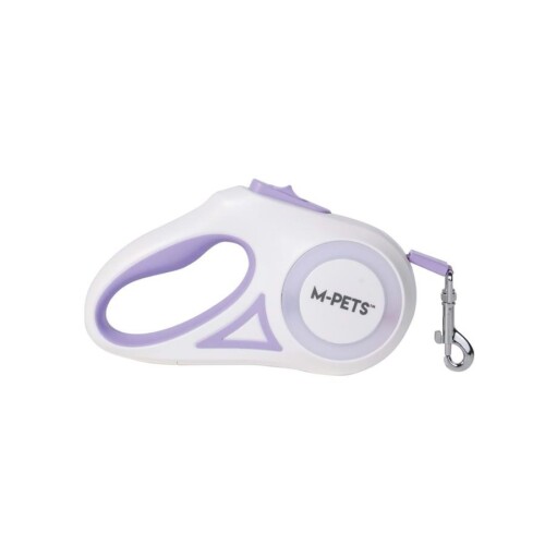 M-Pets Flash Ledli Turuncu Otomatik Şerit Köpek Gezdirme Tasması 5 Mt - 1
