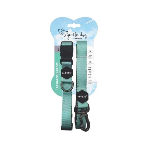 M-Pets Gentle Köpek Boyun Tasması ve Gezdirme Kayışı Seti Yeşil L - 1