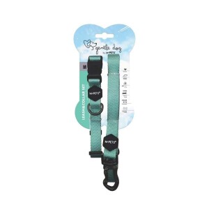 M-Pets Gentle Köpek Boyun Tasması ve Gezdirme Kayışı Seti Yeşil M - M-Pets