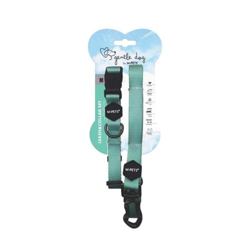 M-Pets Gentle Köpek Boyun Tasması ve Gezdirme Kayışı Seti Yeşil M - 1
