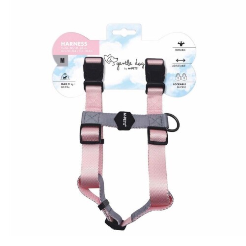 M-Pets Gentle Köpek Göğüs Tasması Pembe M - 1