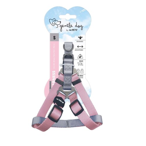 M-Pets Gentle Triangle Köpek Göğüs Tasması Pembe S - 1