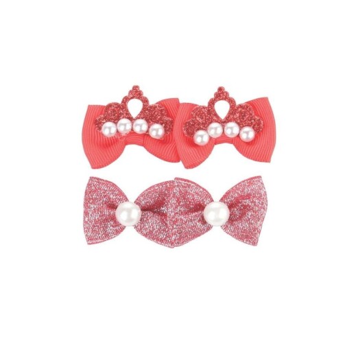 M-Pets Glam Fiyonklu Kedi ve Köpekler İçin Aksesuar Toka Kırmızı - 2