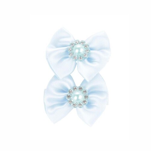 M-Pets Glam Fiyonklu Kedi ve Köpekler İçin Aksesuar Toka Mavi - 2