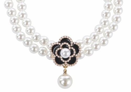 M-Pets Glam Prestige Black Camellia Kedi ve Köpek Kolyesi L - 4