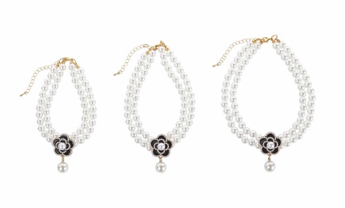 M-Pets Glam Prestige Black Camellia Kedi ve Köpek Kolyesi L - 5