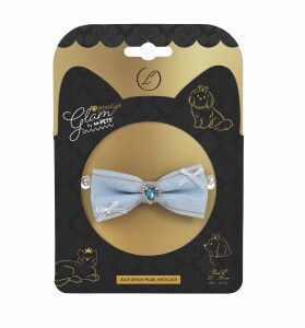 M-Pets Glam Prestige Blue Denim Pearl Köpek Kolyesi L - M-Pets