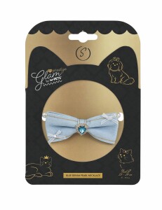 M-Pets Glam Prestige Blue Denim Pearl Kedi ve Köpek Kolyesi S - M-Pets