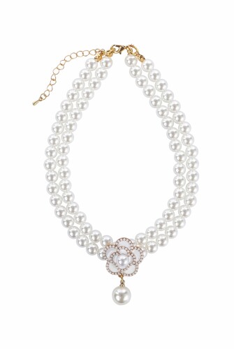 M-Pets Glam Prestige White Camellia Kedi ve Köpek Kolyesi L - 3