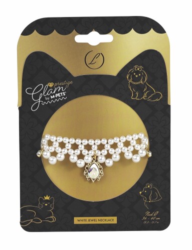 M-Pets Glam Prestige White Jewel Kedi ve Köpek Kolyesi L - 1
