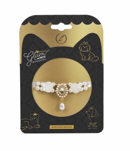M-Pets Glam Prestige White Roses Kedi ve Köpek Kolyesi L - M-Pets