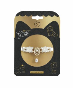 M-Pets Glam Prestige White Roses Kedi ve Köpek Kolyesi S - M-Pets