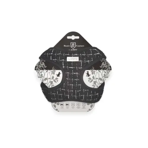 M-Pets Haute Couture Kedi Göğüs Tasması Siyah - 1