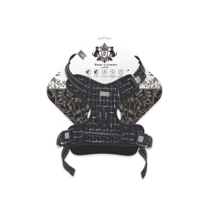M-Pets Haute Couture Siyah Köpek Göğüs Tasması L - M-Pets