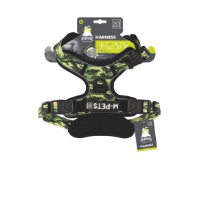 M-Pets Hıkıng Reflektörlü Kamuflaj Desenli Soft Köpek Göğüs Tasması L - M-Pets