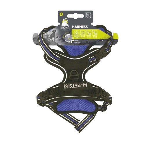 M-Pets Hıkıng Reflektörlü Soft Köpek Göğüs Tasması Mavi M - 1