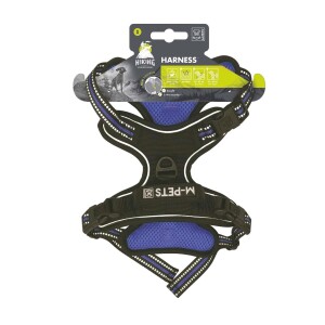 M-Pets Hıkıng Reflektörlü Soft Köpek Göğüs Tasması Mavi S - M-Pets