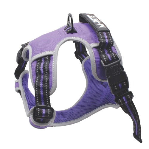 M-Pets Hıkıng Reflektörlü Soft Köpek Göğüs Tasması Mor L - 2
