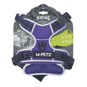 M-Pets Hıkıng Reflektörlü Soft Köpek Göğüs Tasması Mor M - M-Pets