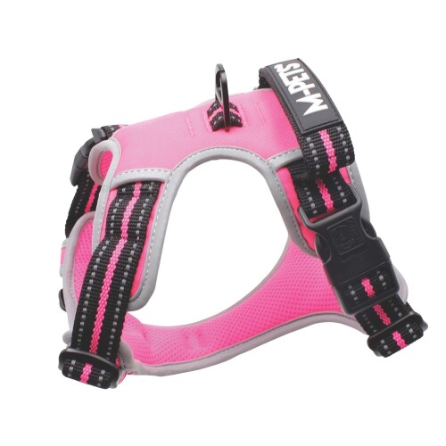 M-Pets Hıkıng Reflektörlü Soft Köpek Göğüs Tasması Pembe S - 2