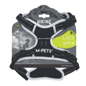 M-Pets Hıkıng Reflektörlü Soft Köpek Göğüs Tasması Siyah M - M-Pets