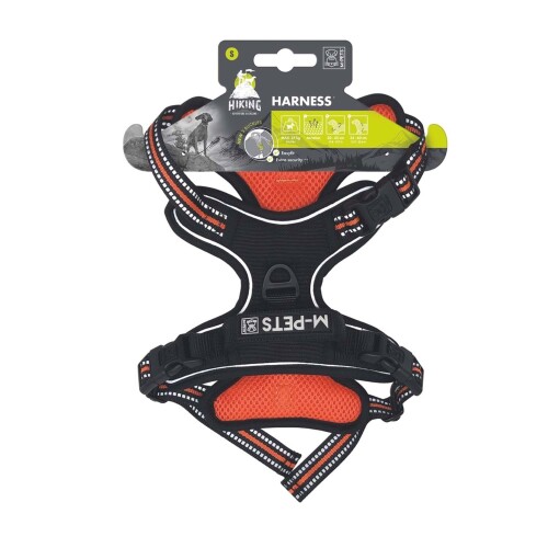 M-Pets Hıkıng Reflektörlü Soft Köpek Göğüs Tasması Turuncu S - 1