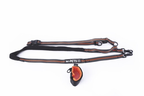 M-Pets Hiking Running Turuncu Elastik Köpek Gezdirme Seti - 2