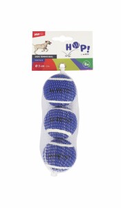 M-Pets Hop Mavi Tenis Topu Köpek Oyuncağı 3lü Set 5 cm - M-Pets