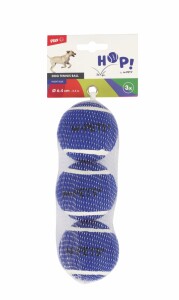 M-Pets Hop Mavi Tenis Topu Köpek Oyuncağı 3lü Set 6,4 cm - M-Pets