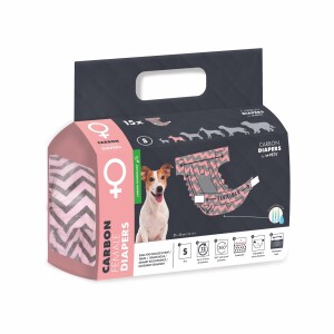 M-Pets Karbonlu Diapers Dişi Köpek Külotu S 15 Adet - M-Pets