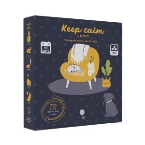 M-Pets Keep Calm Calming Sakinleştirici Köpek Tasması Gri - M-Pets