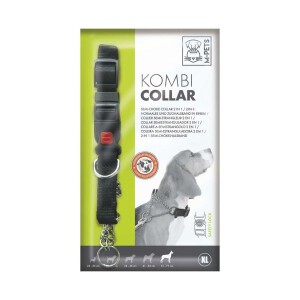 M-Pets Kombi 2in1 Köpek Eğitim Tasması Siyah XL - M-Pets