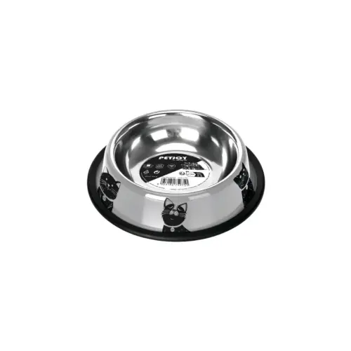 M-Pets Petjoy Catfamily Kedi ve Köpekler İçin Çelik Mama Kabı M 850 ML - 1