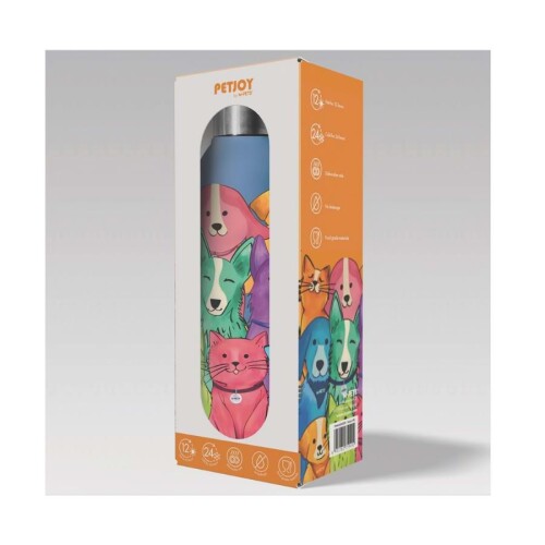 M-Pets Petjoy Purrefect Petfamily Mavi Termos 500 Ml - 1