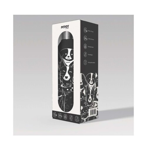 M-Pets Petjoy Purrfect Petfamily Siyah Beyaz Termos 500 Ml - 1
