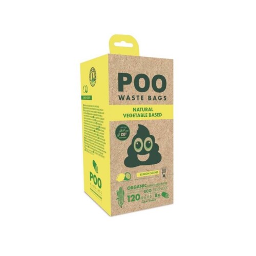 M-PETS POO Dışkı Poşeti 15 Yaprak Limon Kokulu 8li Paket - 1
