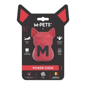 M-Pets Power Chew Kauçuk Köpek Ödül Oyuncağı Ruby M - M-Pets