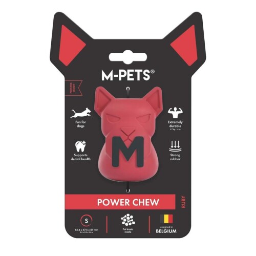 M-Pets Power Chew Kauçuk Köpek Ödül Oyuncağı Ruby S - 1