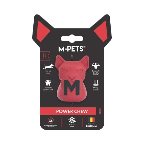 M-Pets Power Chew Kauçuk Köpek Ödül Oyuncağı Ruby Xs - 1