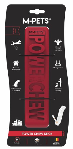 M-Pets Power Chew Stick Kırmızı Kauçuk Köpek Oyuncağı - 1