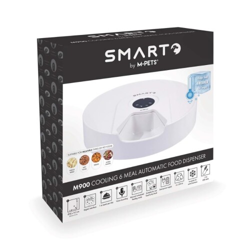 M-Pets Samrto M900 Soğutuculu Otomatik Mama Kabı 6 Bölmeli - 1